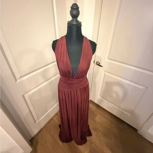 H&M Backless Burgundy Dress - Medium